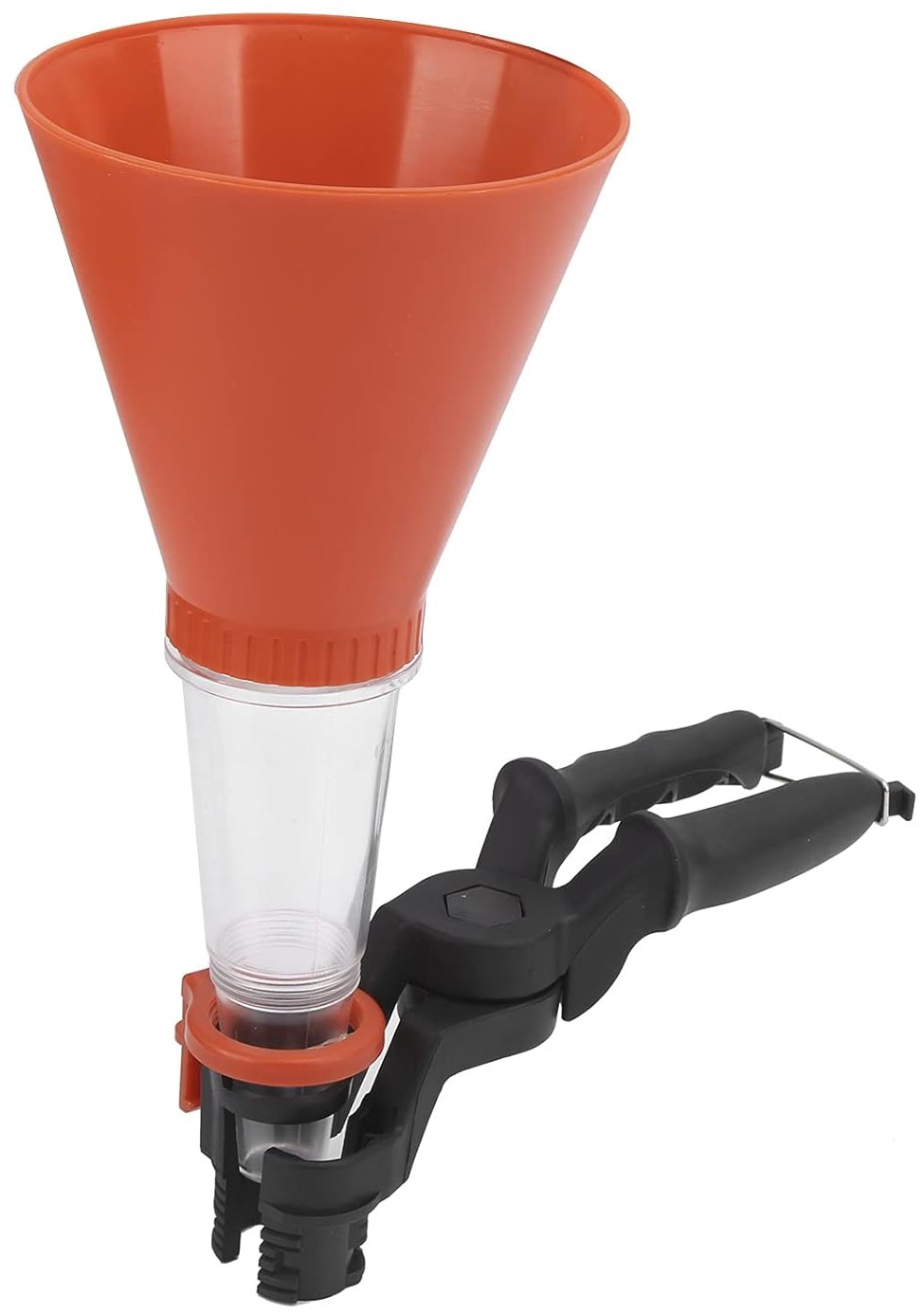 Auto Locking Structure Car Engine Oil Funnel Visible Fast Clamp Oil Change Tool Adjustable Oil Funnel Adapters All in one, Wine Color  | 727910