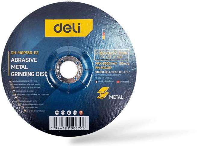 Deli Abrasive metal grinding and cutting disc 180 x 3 x 22.2 mm DH-MGP180-E2