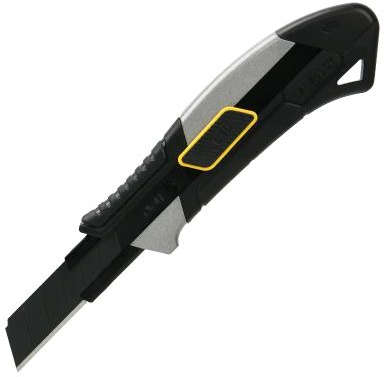 Deli Professional-grade aluminum alloy coated utility knife with 18mm blade DL4256
