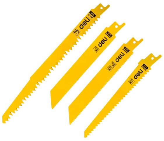 Deli Universal Reciprocating Saw Blades Set for Metal (BIM, 18 TPI, 150 mm, 10 pcs) DH-WJT010-EH1