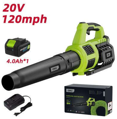 Deli Cordless Li-ion leaf blower 20V 11.3m³/min 120mph with 4.0Ah battery DG012-1