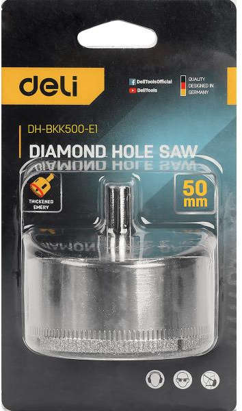 Deli Diamond hole saw with ×50mm diameter for precision cutting and wear resistance DH-BKK500-E1