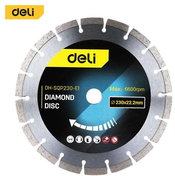 Deli Diamond cutting disc for construction materials 230mm 6600rpm DH-SQP230-E1