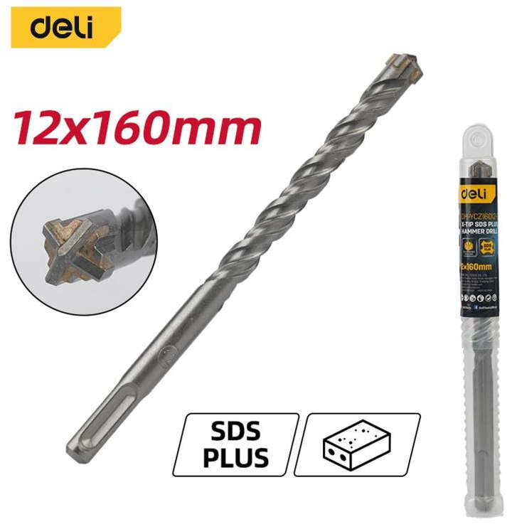 ديلي بريمة حفر كونكريت اس دي اس بلس مقاس 12×160 مم للخرسانة والبناء DH-YCZ16012-E1