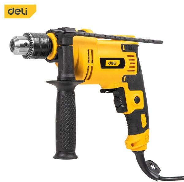 Deli 650W corded electric impact drill with 13mm chuck capacity and variable speed 3300Rpm DL-CZ13-E1