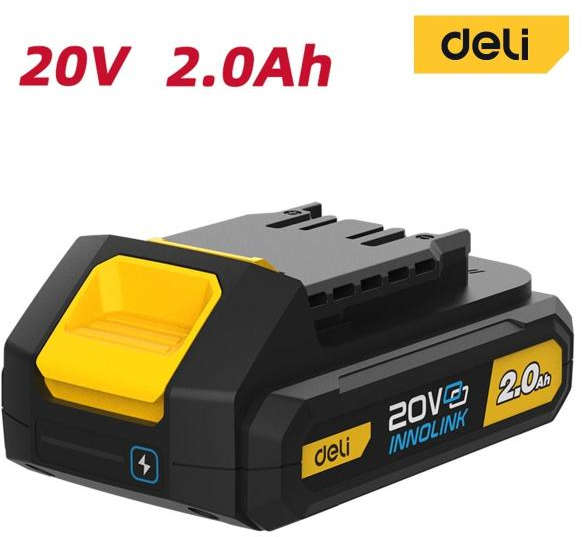 Deli 20V 2.0Ah lithium-ion battery pack for cordless power tools DL-DC20A2