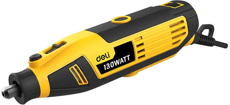 Deli Mini rotary grinder with 130W power, 3.2mm collet, and adjustable 10,000-32,000 rpm speed DL-DM03-E1
