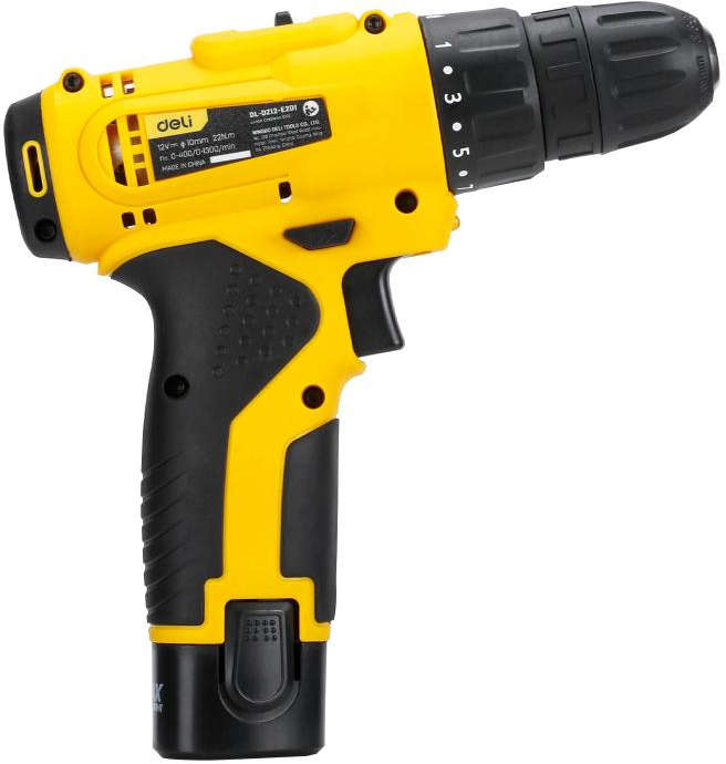 Deli 12V 2.0Ah Lithium-Ion Cordless Drill Driver with 10mm Chuck and 30N·m Torque DL-DZ12-4A2