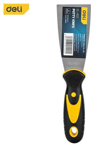 Deli 2-inch (50mm) stainless steel putty trowel knife for scraping and spreading DL-HD2-5