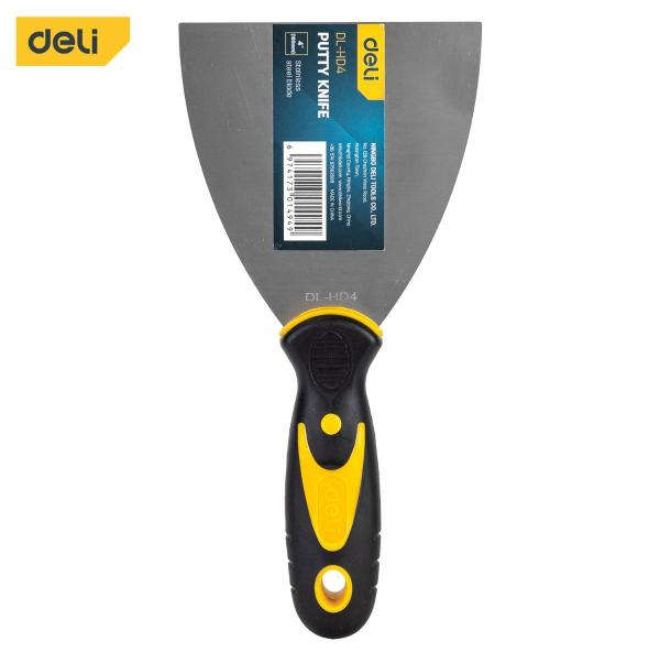 Deli 4-inch stainless steel putty knife with comfortable grip DL-HD4