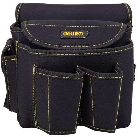 Deli Polyester electrician waist pocket tool bag with multiple compartments and adjustable waist strap DL-P4