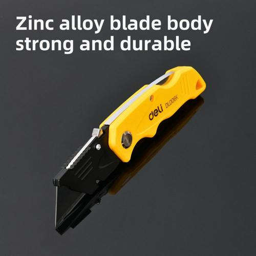 ديلي كتر موس سحب 4 سكاكين بناء قابلة للطي بشفرات فولاذية SK5 على شكل حرف T بطول 60 ملم ومقابض بلاستيكية تتضمن 10 شفرات بديلة. DL006K-4