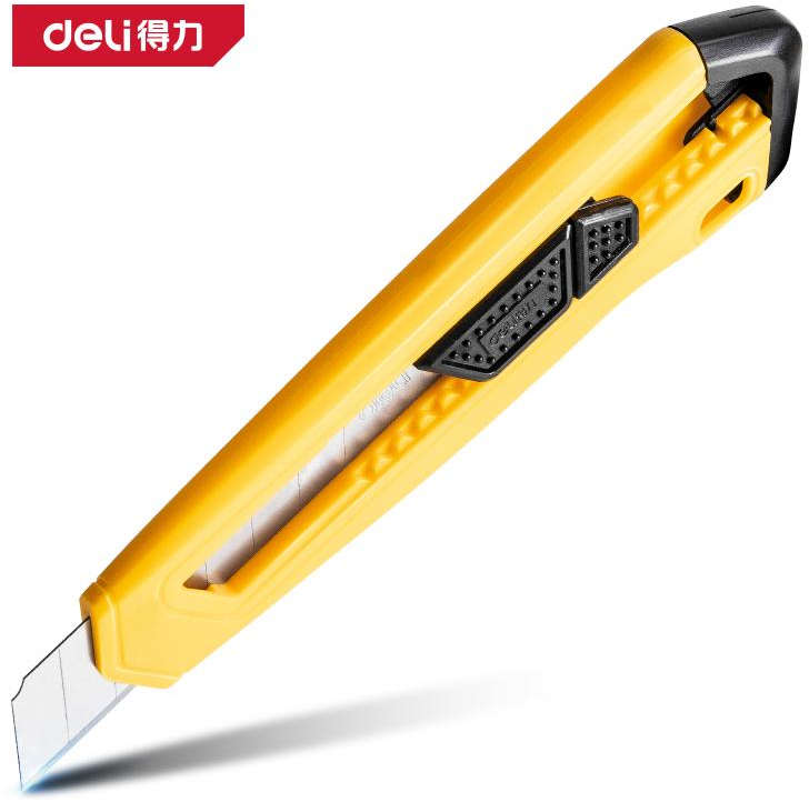 Deli Utility knife with SK5 alloy steel 8 snap-off blade and ABS plastic body, 151x36mm DL018B