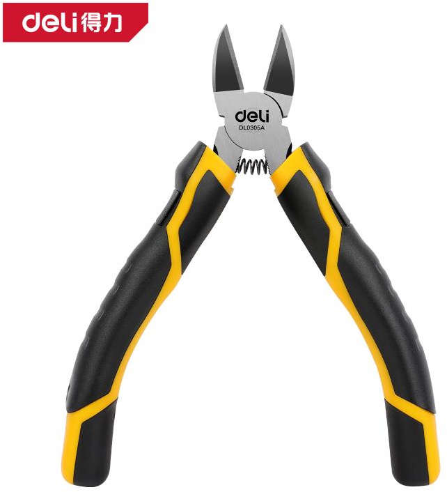 Deli 5-inch plastic cutting nipper with carbon steel jaws and ergonomic handle DL0305A