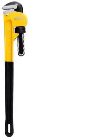 Deli 24-inch pipe wrench with Cr-Mo steel alloy and carbon steel construction DL2524