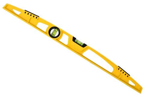 Deli 600mm reinforced cast aluminum magnetic builder's spirit level with shock-resistant end caps and dual vials DL290600Q