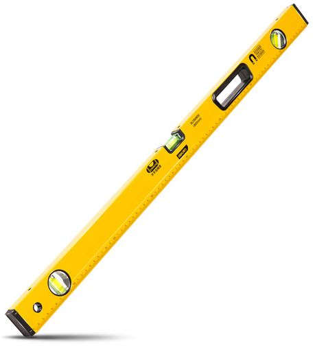 Deli 800 mm magnetic aluminum spirit level with 3 vials and CNC milled bottom, 0.5 mm/m accuracy DL290800