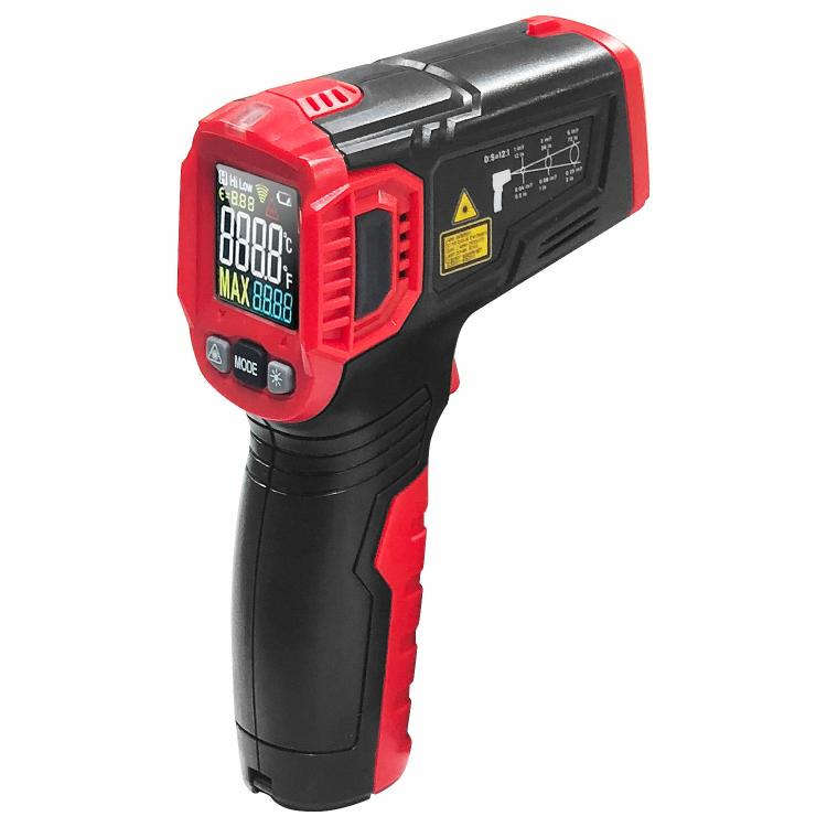 Deli Infrared thermometer with color LCD display, temperature range -30°C to 600°C DL333550