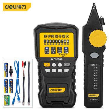 Deli Digital network line finder with RJ45 and RJ11 ports for cable tracing and testing DL335002