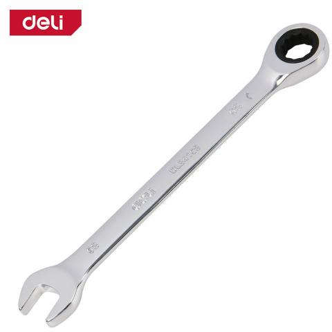 Deli 8 mm ratchet dual-purpose wrench with open-end and ratcheting ring DL34108