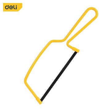Deli 6-inch (150mm) mini hacksaw frame with ergonomic PVC-coated handle DL353206