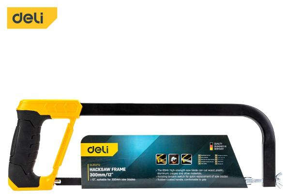 Deli 12" Hacksaw with 65Mn steel blade and coated PP handle DL353712