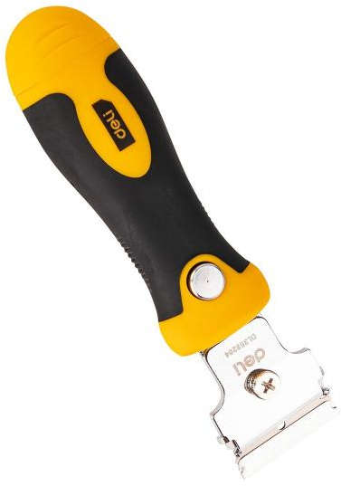 Deli 2-piece stainless steel stiff blade putty knife and razor scraper set DL359204