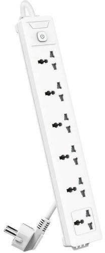 Deli 6-socket power strip with 3-meter cable and universal jacks T405