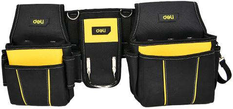 Deli Electrician tool belt with adjustable waist strap for hands-free tool access and efficient work on ladders and in tight spaces DLP10