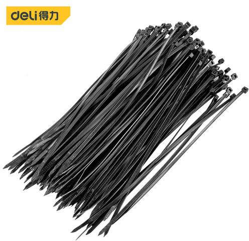 Deli Black nylon cable ties 4x250mm, 200 pieces pack DL9447