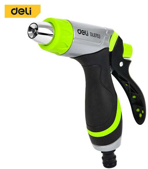 Deli Garden hose spray gun with 3/4 inch connector and multiple spray modes DL8763