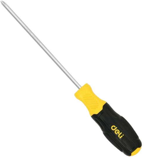 Deli Slotted Screwdriver 6x200mm with Magnetic Tip and Ergonomic Handle DL636200N