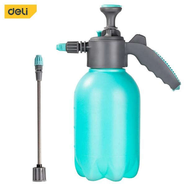 Deli 2L pressurized garden sprayer with adjustable nozzle for column and fan spray DL581020
