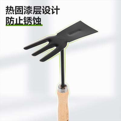 Deli Dual-use gardening hoe with 26.5 cm wooden handle and steel head DL580824