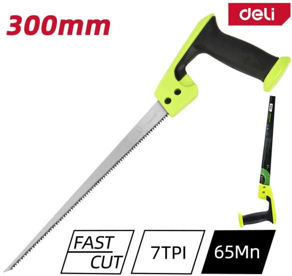 Deli 300 mm compass saw with 7 TPI teeth for wood cutting DL580652