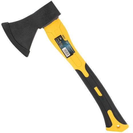 Deli Axe with 600g forged high-carbon steel head and fiberglass handle for gardening and outdoor tasks DL5708