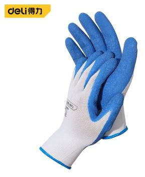 Deli Latex-coated work gloves with superior grip, durable material, and comfortable fit, size XL DL521033XL