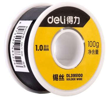 Deli Lead-free solder wire 100g 1.0mm low melting point DL395100