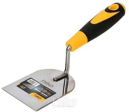Deli Masonry trowel stainless steel blade 120x130 mm with rubberized handle DL509327
