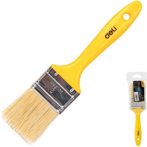 Deli 50mm (2-inch) paintbrush with plastic handle, synthetic bristles DL509112