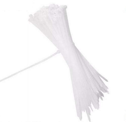 Deli Nylon cable ties 4x200 mm, pack of 100 white straps for cable management DL506141