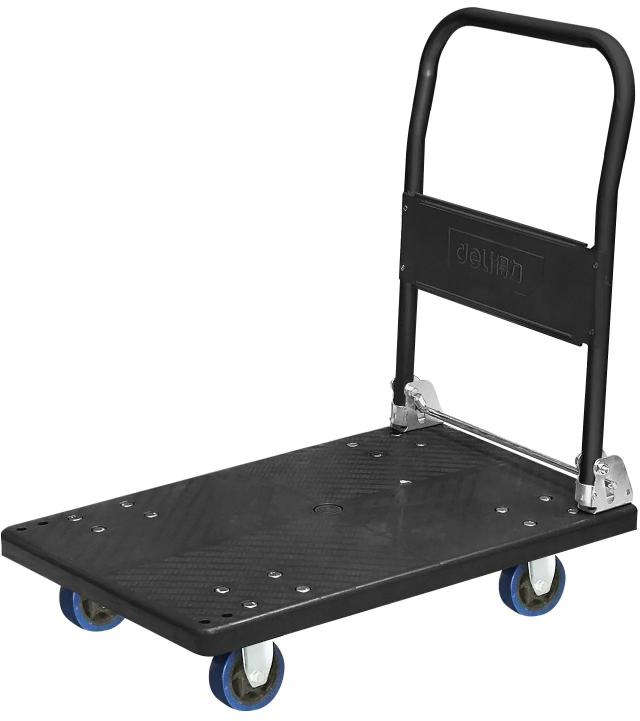 Deli Foldable flat cart handcart with 150 kg load capacity and 71x74 cm platform size DL436150