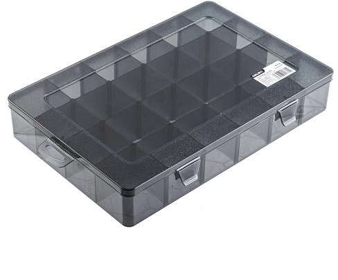 Deli Multi-compartment plastic storage box with adjustable compartments 325 x 230 x 60 mm DL432308