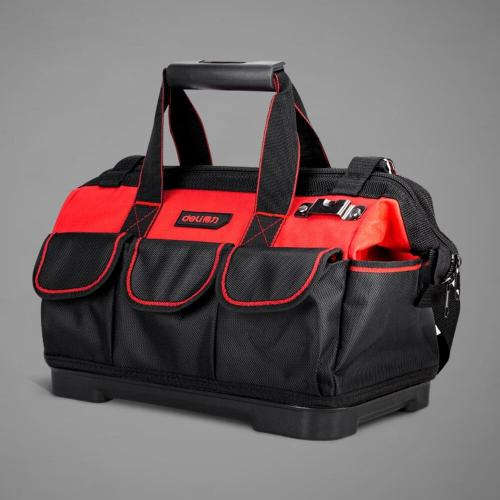 Deli 16-inch tool bag with rigid plastic bottom and 16 pockets, 39 x 20 x 28 cm DL430316