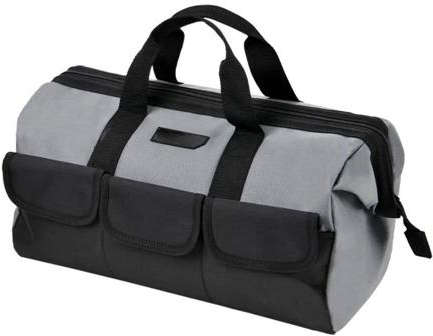 Deli 18" Oxford-cloth tool bag with 6 pockets and reinforced metal frame, size approx. 400 × 200 × 270 mm DL430018