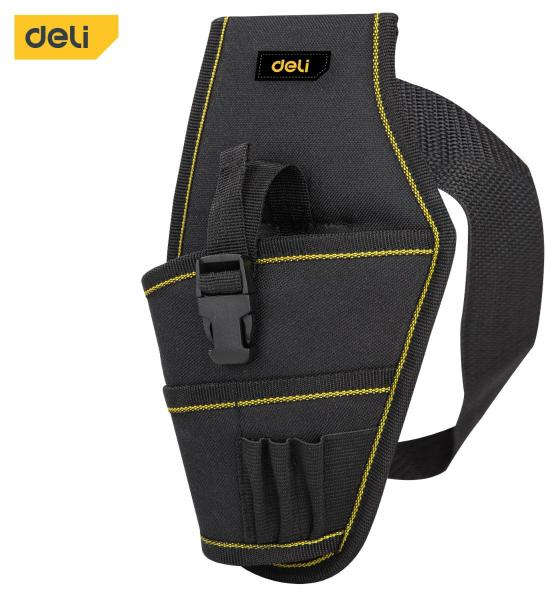 Deli Wear-resistant tool bag with 4 pockets for drills and bits, 26x15 cm DL430004