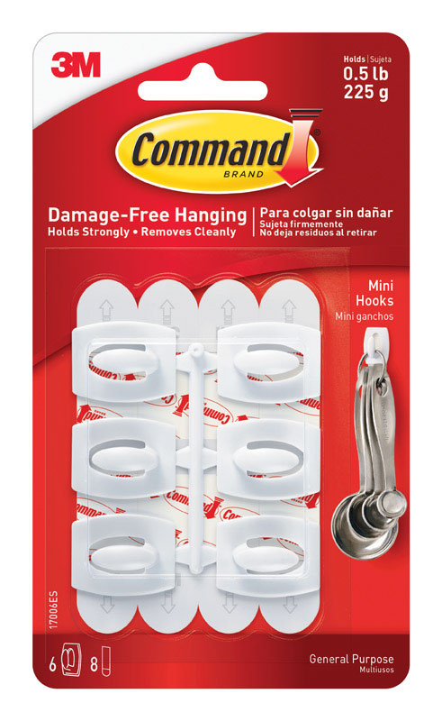 3M Mini Hooks 1/0.91 kg. White 1 Pk 17006ES