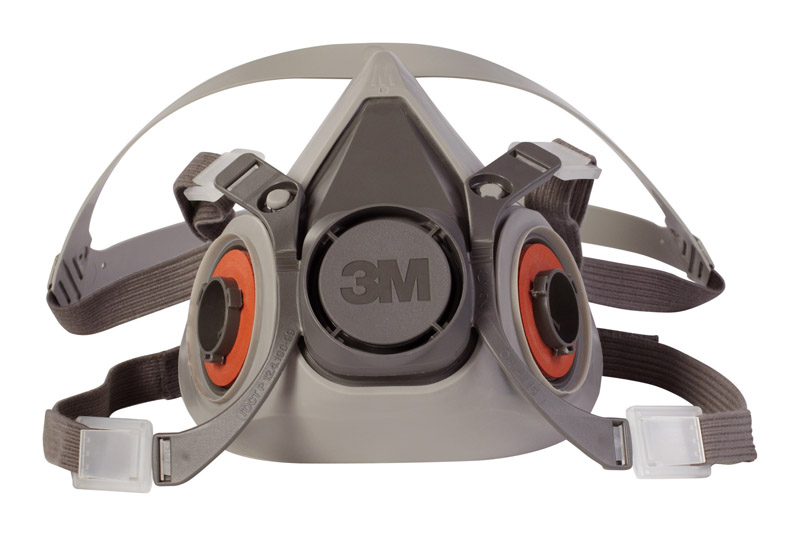 3M-ثري أم جهاز تنفس نصف وجه من سلسلة 6000، متوسط، رمادي 6200