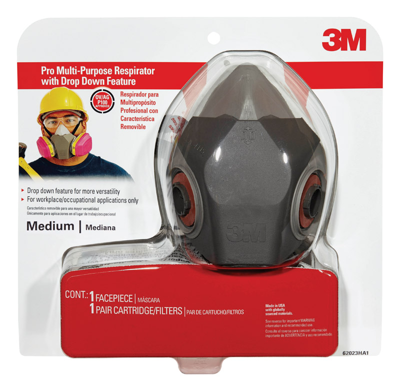 3M Multi-Purpose Half-Face Mask Respirator 65021H1-DC