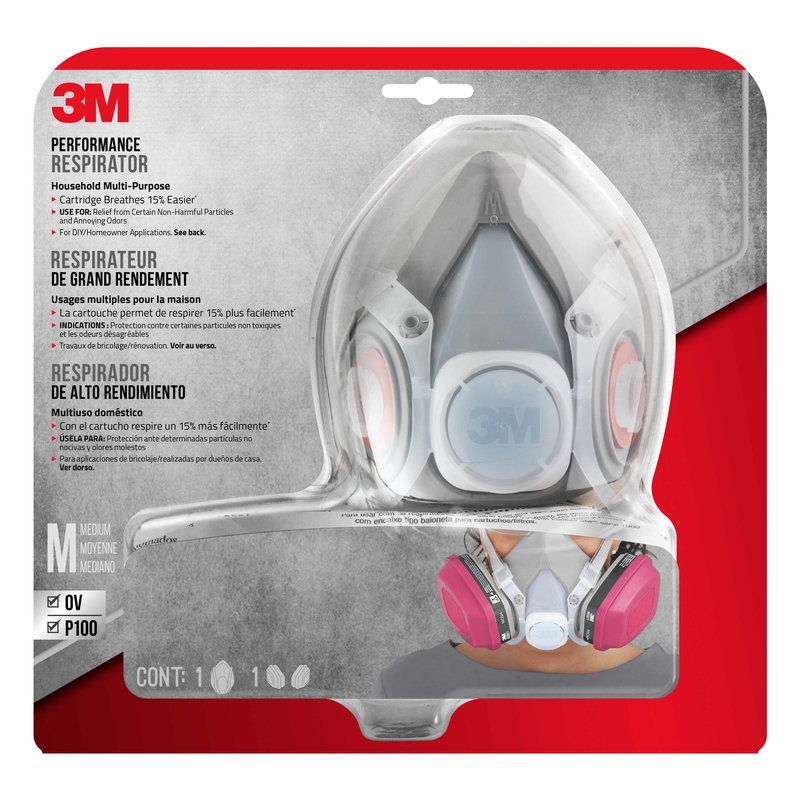3M-ثري أم قناع تنفس متعدد الأغراض يغطي نصف الوجه 2221901